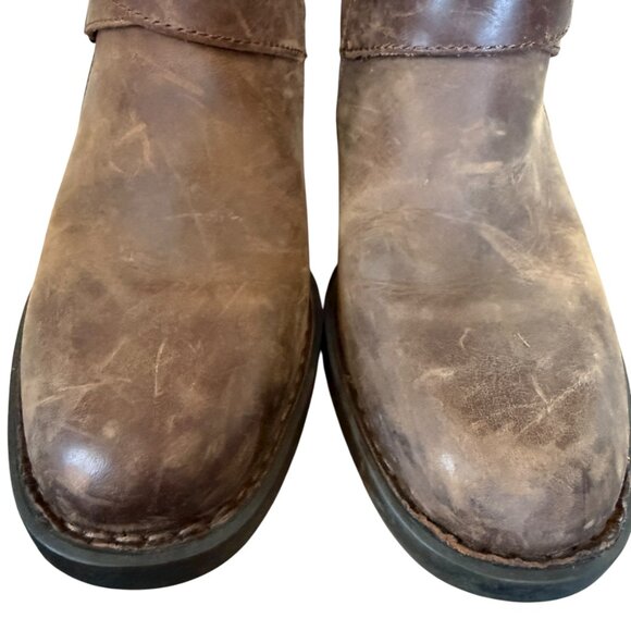 Born Trinculo distressed brown leather ankle boots women's size 6.5M - Picture 9 of 12
